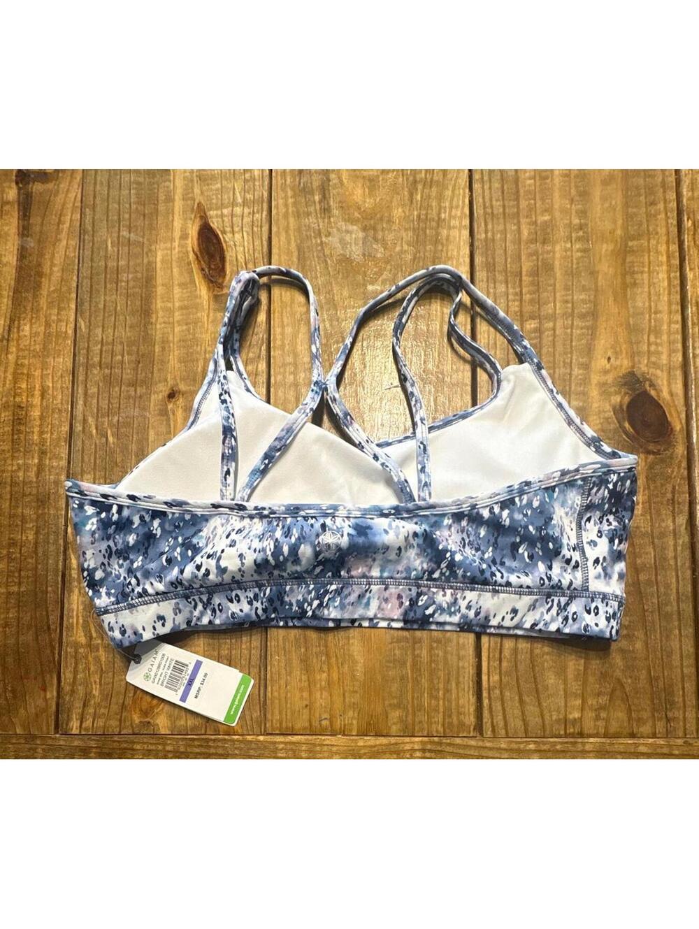New Gaiam Women's Blue Purple Patterned Sports Bra XXL - Picture 2 of 4